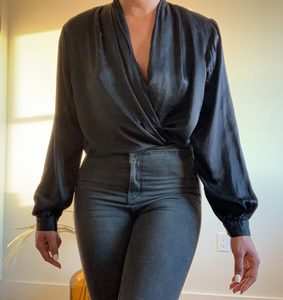 Onyx Silk Blouse