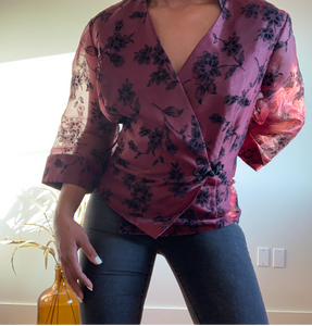 Haus Wine Kimono Blouse