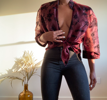 Load image into Gallery viewer, Haus Wine Kimono Blouse