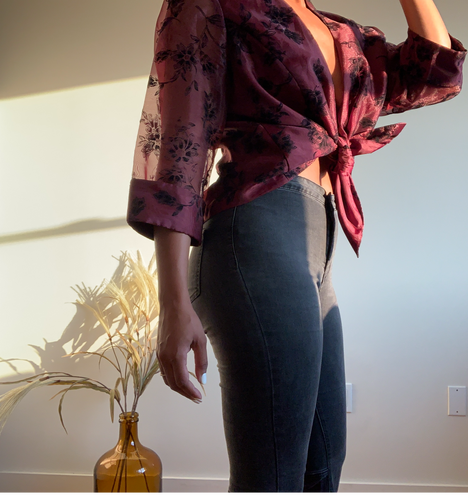 Haus Wine Kimono Blouse